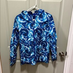 Lands' End Blue Tie-Dye Kids Jacket
